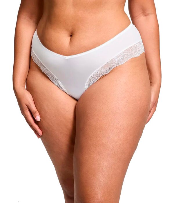 Panty Cheeky Lace Victoria's Secret White Pop