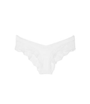 Panty Cheeky Lace Victoria's Secret White Pop