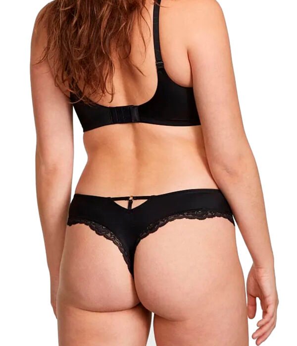 pantytvsbm4 Panty Thong Victoria’s Secret Black Mirage