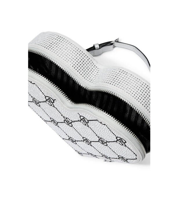 carteracpbvs3 Cartera Corazon Plateado Brillante Victoria’s Secret