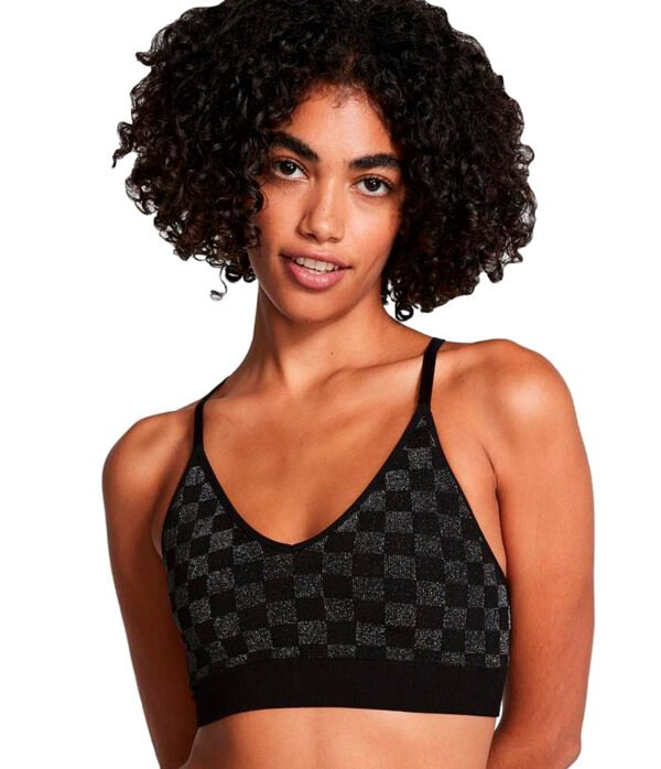 Peto Deportivo Cuadros Negro Victoria's Secret Pink