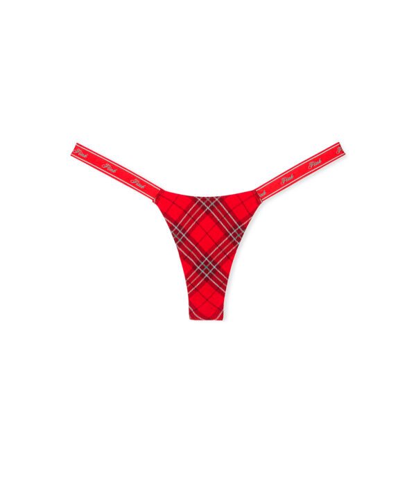 Panty Colaless Rojo Logo Pink Victoria's Secret