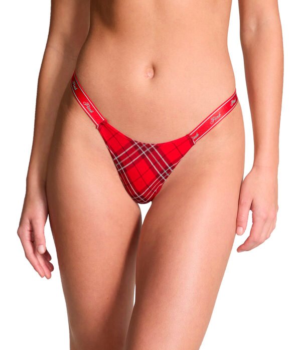 Panty Colaless Rojo Logo Pink Victoria's Secret