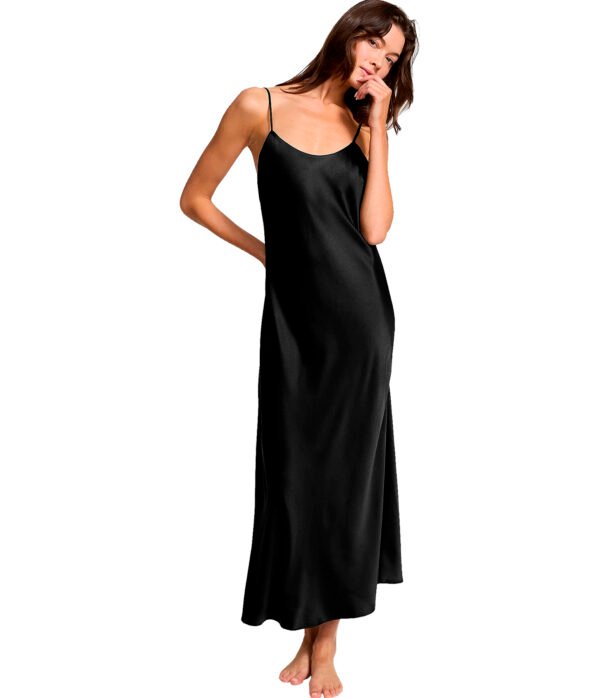 Camison Largo Saten Negro Victoria's Secret