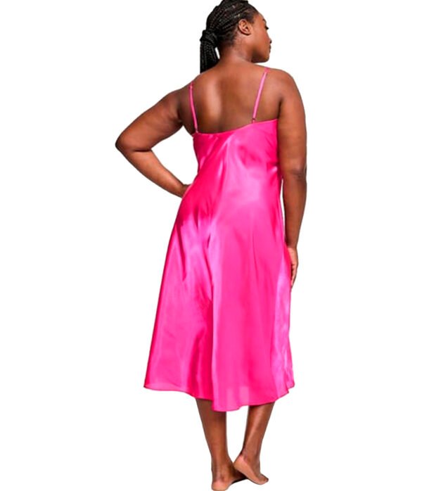 Camison Largo Saten Rosa Victoria's Secret